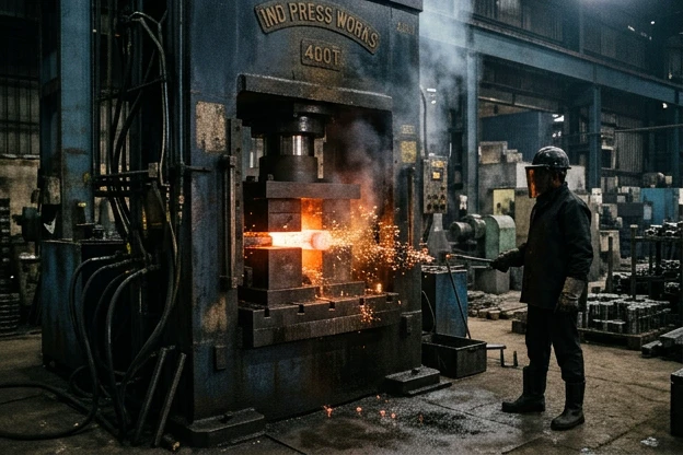 Hot Brass Forging at Brasstech Engineering Jamnagar