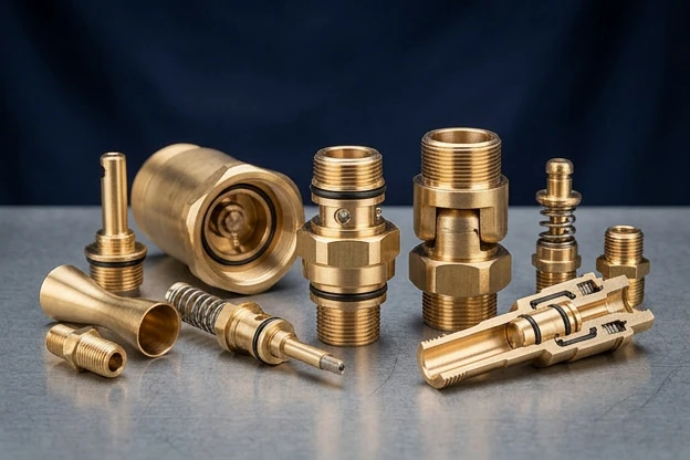 Brass fuel dispenser components — nozzles, swivels, breakaways — by Brasstech